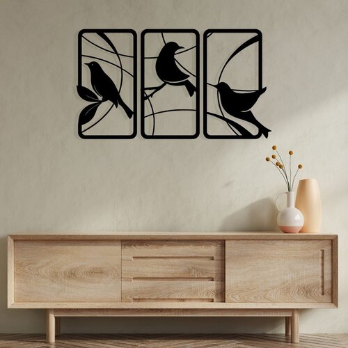 Wallity Zidna dekoracija Sentimiento 337, 120 x 68 cm, Crna Cijene