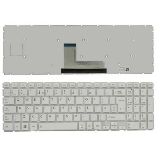 Xrt Europower tastatura za laptop toshiba satellite L50-B, L50D-B series L50-C bela Slike