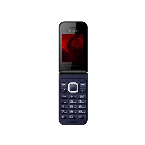 Aiwa FP-24BL mobilni telefon 6,1 cm (2.4") 91,7 g Črna, Modra Telefon z osnovnimi funkcijami