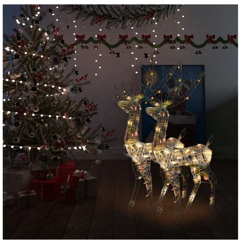  Božični severni jelen iz akrila 2 kosa 120 cm večbarven