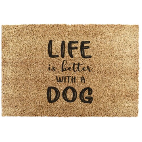 Artsy Doormats Otirač od kokosovih vlakana 40x60 cm Life Is Better With a Dog &amp;ndash; Slike