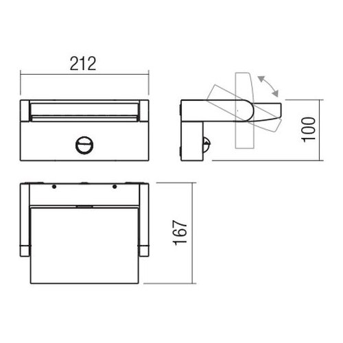  Redo 90587 - LED spolja&amp;scaron;nje svetlo sa senzorom FLIP LED/20W/230V 3000K IP54 antracitno Slike