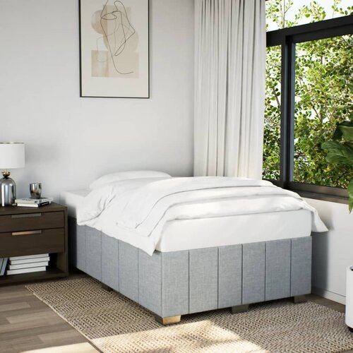 VidaXL Okvir kreveta svjetlosivi 120 x 190 cm od tkanine Slike