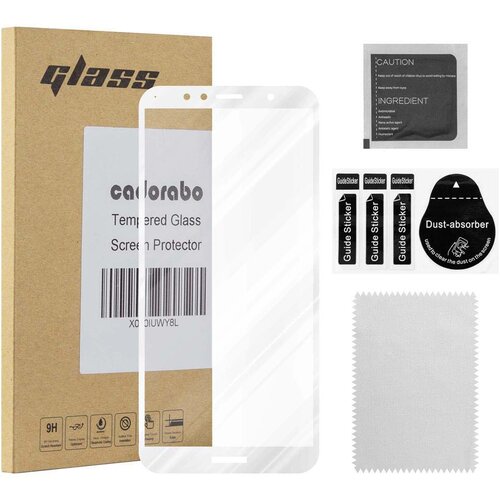 Cadorabo Huawei Y6 PRIME - Za&scaron;čitna folija za transparentna z belo - Za&scaron;čitno steklo s kaljenim zaslonom s trdoto 9H in 3D dotikom, (20604574) Cene