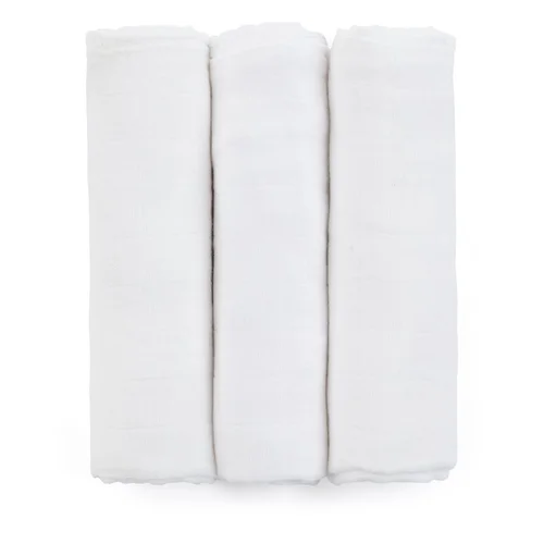 Petite&Mars Moussy platnene pelene Total White 68 x 68 cm 3 kom