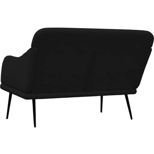  Klupa crna 110 x 76 x 80 cm od tkanine Slike