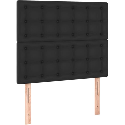  s oprugama i madracem crni 90 x 200 cm od umjetne kože Slike