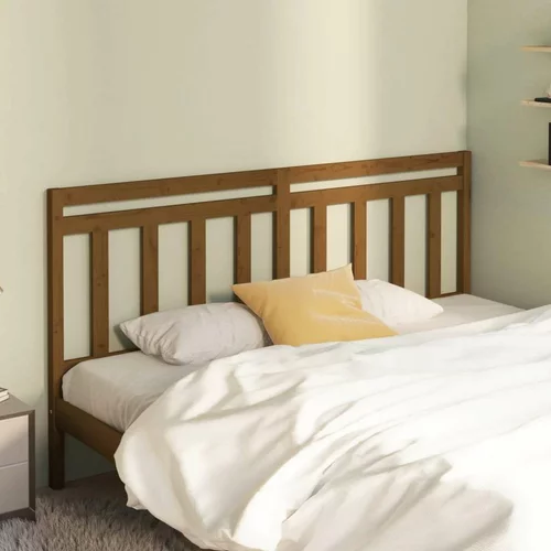  Uzglavlje za krevet boja meda 206 x 4 x 100 cm masivna borovina