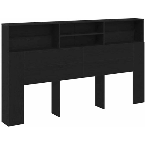 vidaXL Posteljna glava Črni hrast 180 x 19 x 103.5 cm Umetni Les, (5000043943) Cene