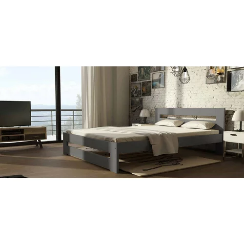 Dolmar - drvo krevet Marika - 160x200 cm - antracit