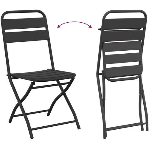 Bistro set 3 pcs Antracit Čelik Slike
