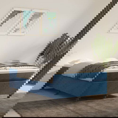 vidaXL Okvir za krevet s oprugama tamnoplavi 120 x 200 cm baršunasti Cijene