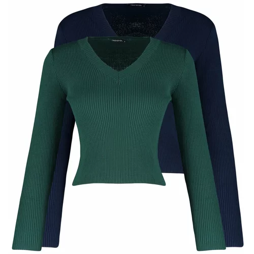 Trendyol Sweater - Dunkelblau - Slim fit