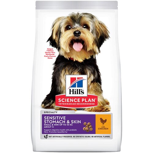 Hill’s Science Plan Adult 1+ Sensitive Stomach & Skin Small & Mini piščanec - 6 kg Cene