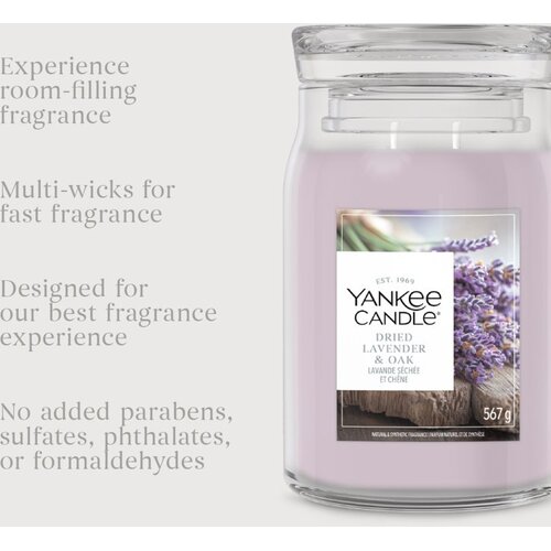 Yankee Candle Dried Lavender &amp;amp; Oak di&amp;scaron;eča sveča 567 g Slike