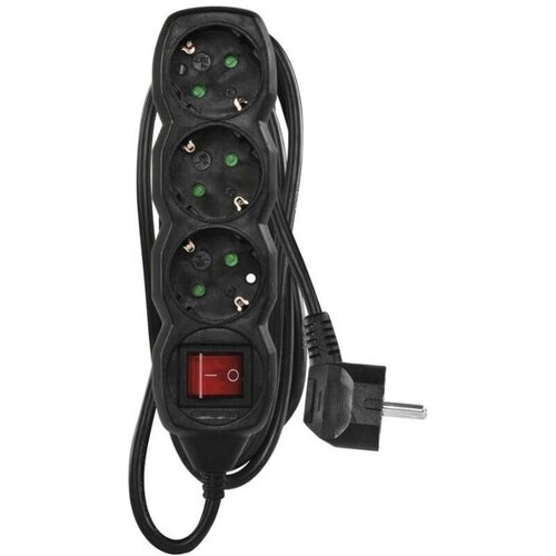 Emos Podaljšek 1,5 m / 3 vtičnice / s stikalom / črni / PVC / 1 mm2 Cene