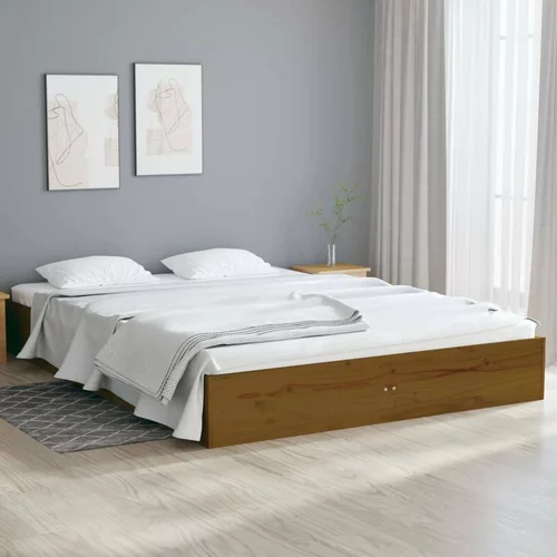  za krevet drveni boja meda 120 x 190 cm 4FT mali bračni