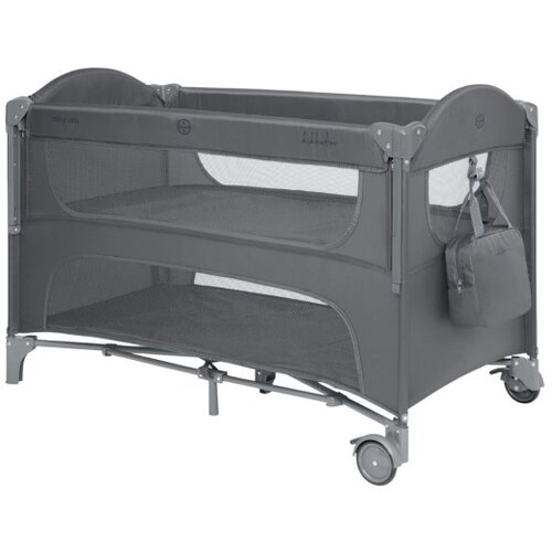 Kikka Boo Krevetac Milky Way premium 2 nivoa sa rancem i spu&amp;scaron;tajućom stranicom Grey KKB11149 Slike