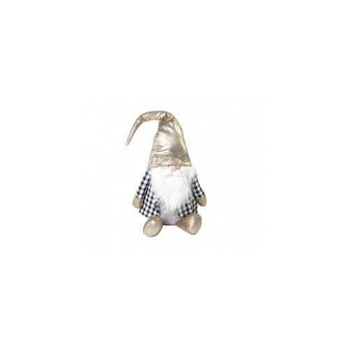  Figura novogodišnja deda mraz zlatni poliester 37 cm Cene