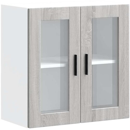 Maison Chic Kuhinjska stenska omarica - Kuhinjska omarica steklenimi vrati Porto siva sonoma iu626, (22063713) Cene