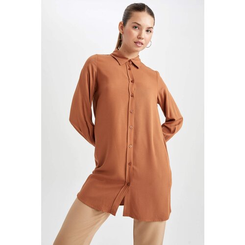 Defacto Regular Fit Belmando Shirt Collar Long Sleeve Tunic Slike