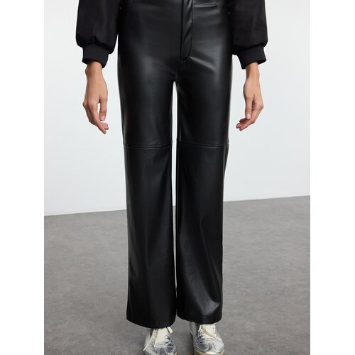 Trendyol ženske pantalone Twoaw25Pl00068, crna-crna Cene