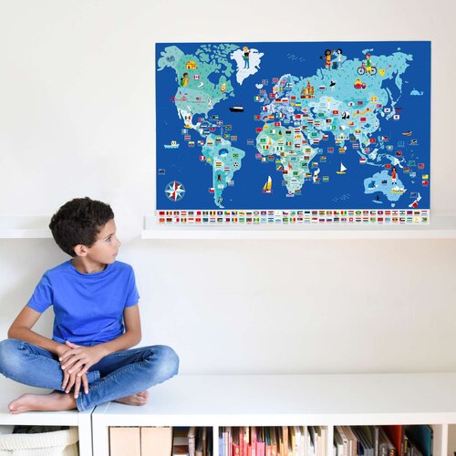 Poppik Edukativni poster s nalepnicama Otkrića Zastave 7+ Slike