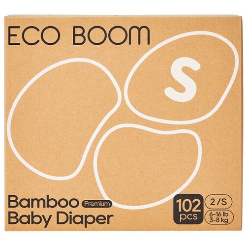 Eco boom Pelene za bebe biorazgradive Pure Premium S 3-8kg 102kom Cene