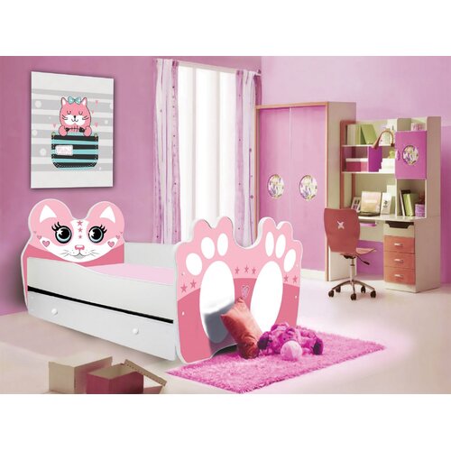 ADRK Djeji krevet BEAR PINK s madracem i ladicom 160x80 cm - RUIASTA Cene