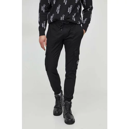 Calvin Klein Jeans Hlače moški, črna barva