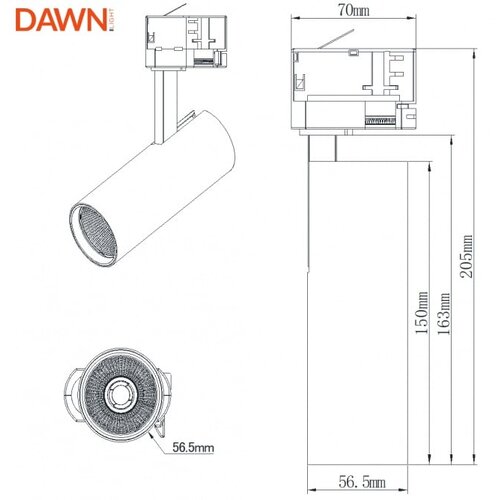 Dawn led reflektor &scaron;inski JM-4068 10W 3000K 36&deg; crni Cene
