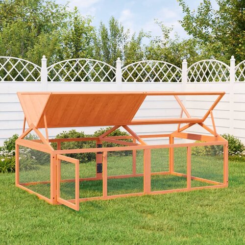 vidaXL Boks za životinje smeđi 200 x 112 5 x 74 cm od masivne borovine Cijene