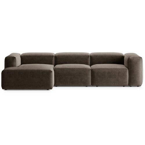 Cosmopolitan Design Rjava kotna sedežna garnitura (levi kot/z ležalnikom) Bergano &amp;ndash; Slike