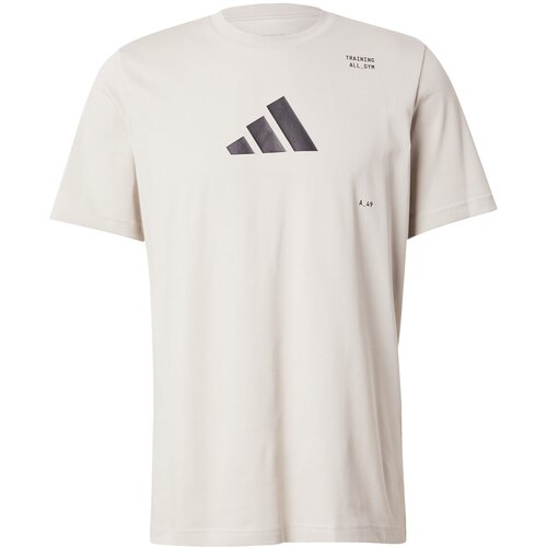 Adidas Tehnička sportska majica bež siva / crna Slike