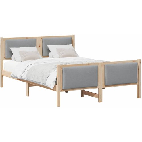  Krevetna konstrukcija Svijetlo siva 160 x 200 cm tkanina Slike