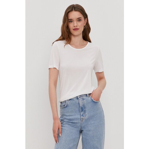 Pieces T-shirt bela barva Slike