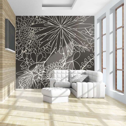  Tapeta - Black and white floral background 300x231 Slike