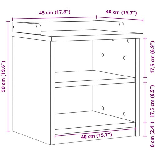 Klupa za predsoblje SANDNES 45x40x50 cm od masivne borovine Slike