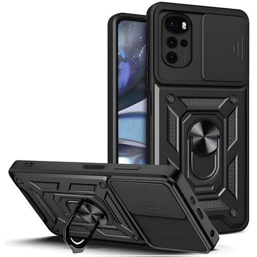 TECH-PROTECT Hybrid Armor Camshield ovitek za Motorola Moto G22/Moto G4 Plus - Črna Cene