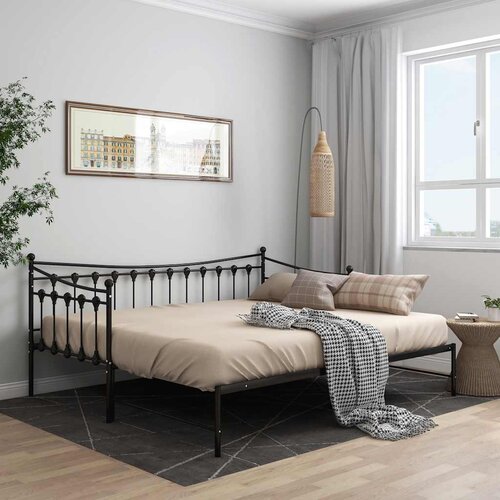  Okvir za krevet na razvlačenje crni metalni 90 x 200 cm Cijene