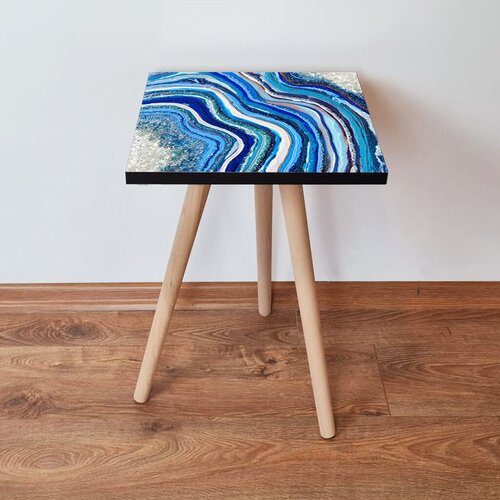 Hanah home klub sto Shp290, 35x42x35 cm, Plavi Cene