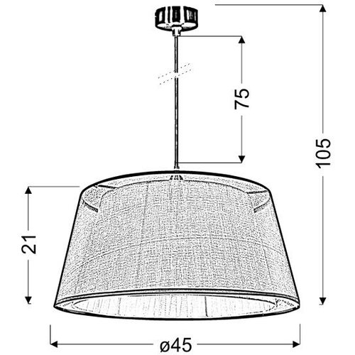 Candellux luster/visilica-charlie viseća lampa 45 1X60W E27 crna Slike