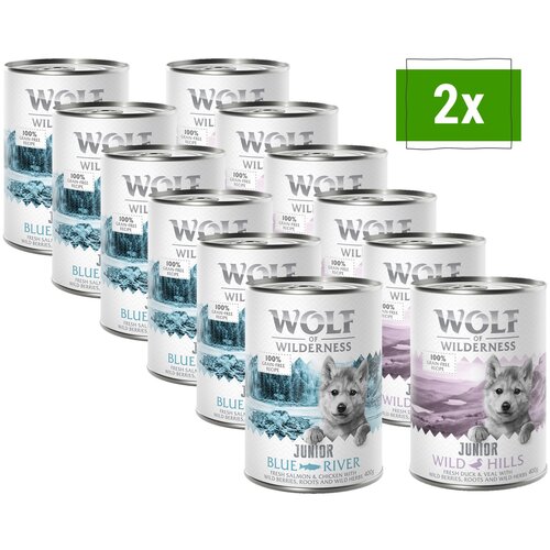 Wolf of Wilderness Varčno pakiranje Little Junior 24 x 400 g - Mešano pakiranje Cene