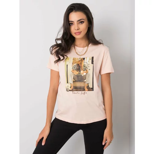Fashion Hunters Women's T-shirt with salmon print