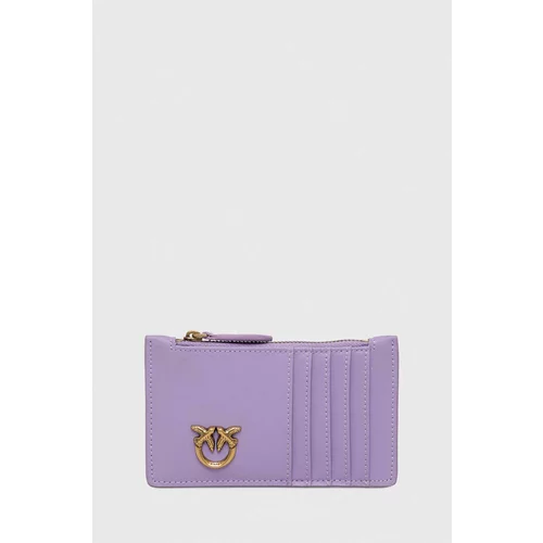 Pinko Usnjena denarnica ženski, vijolična barva