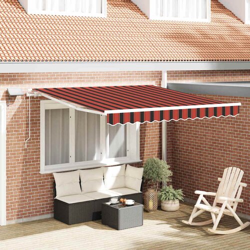  Skrovita tenda narančasta i smeđa 300 x 250 cm Tkanina i čelik Cijene