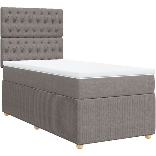 Maison Chic Box spring postelja - Vzmetna postelja z vzmetnico taupe 80x200 cm blago SL4951, (21888037) Cene