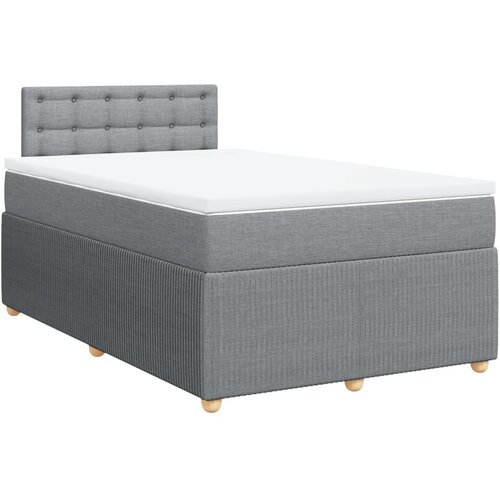 Maison Chic Box spring postelja - Vzmetna postelja z vzmetnico svetlo siva 120x200 cm blago SL4089, (21903516) Cene