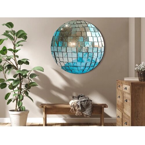  Okrugla slika - Sky blue disco ball 80x80 Cene