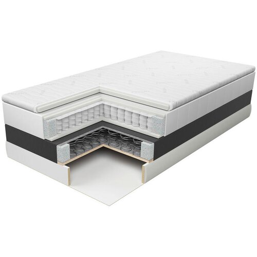 MID.YOU postelja boxspring 180 cm x 200 cm , leseni material svetlo siva Slike
